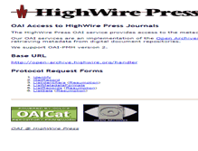 Tablet Screenshot of open-archive.highwire.org